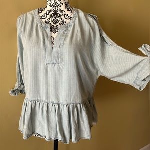 Light blue Peplum Tunic